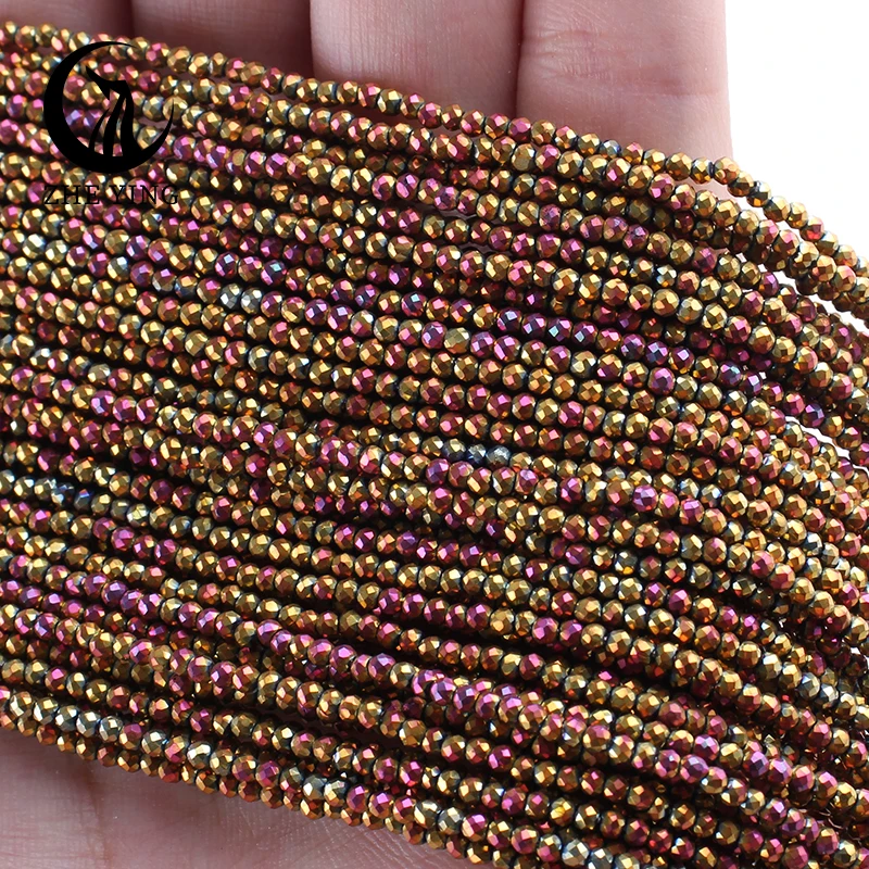 Colorful Faceted 2mm AB Crystal Glass Beads for Jewelry Making and DIY Projects