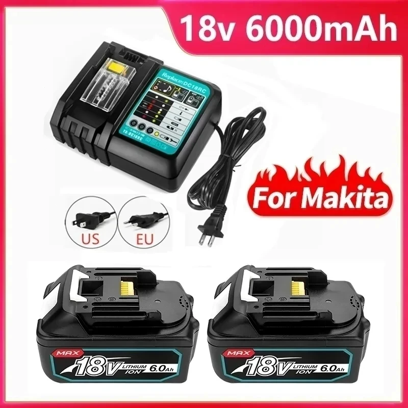 

18V 6.0Ah External Battery For Makita Power Tools Batteries with Charging Lithium Replacement LXT BL1860 1850 BL1840 BL1830B