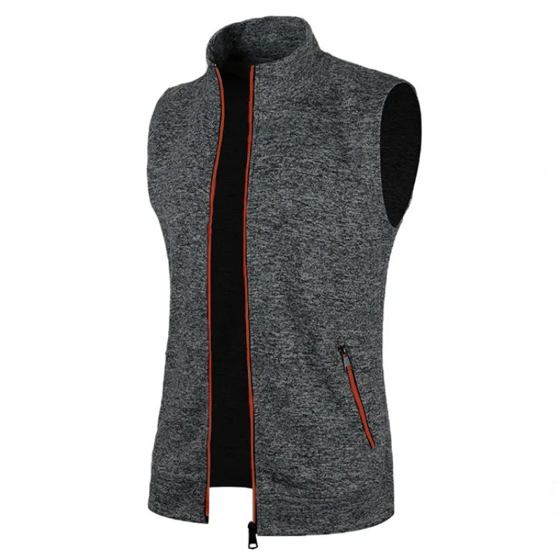 Animal Game Mens Zipper Sleeveless Vest Coats Outdoor Casual Sweatshirts Outdoor Cycling Work Jackets Hiking Streetwear Tank Top
