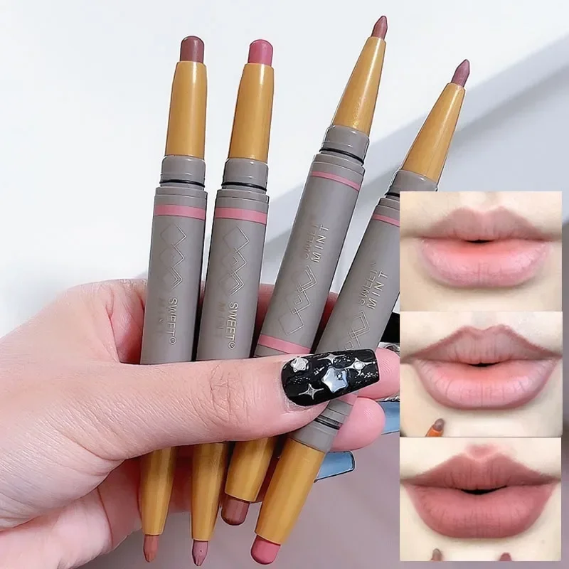 Matte Lip Liner Pen Waterproof Contouring 3D Lips Lipstick Pencil Nude Pink Red Lip Tint