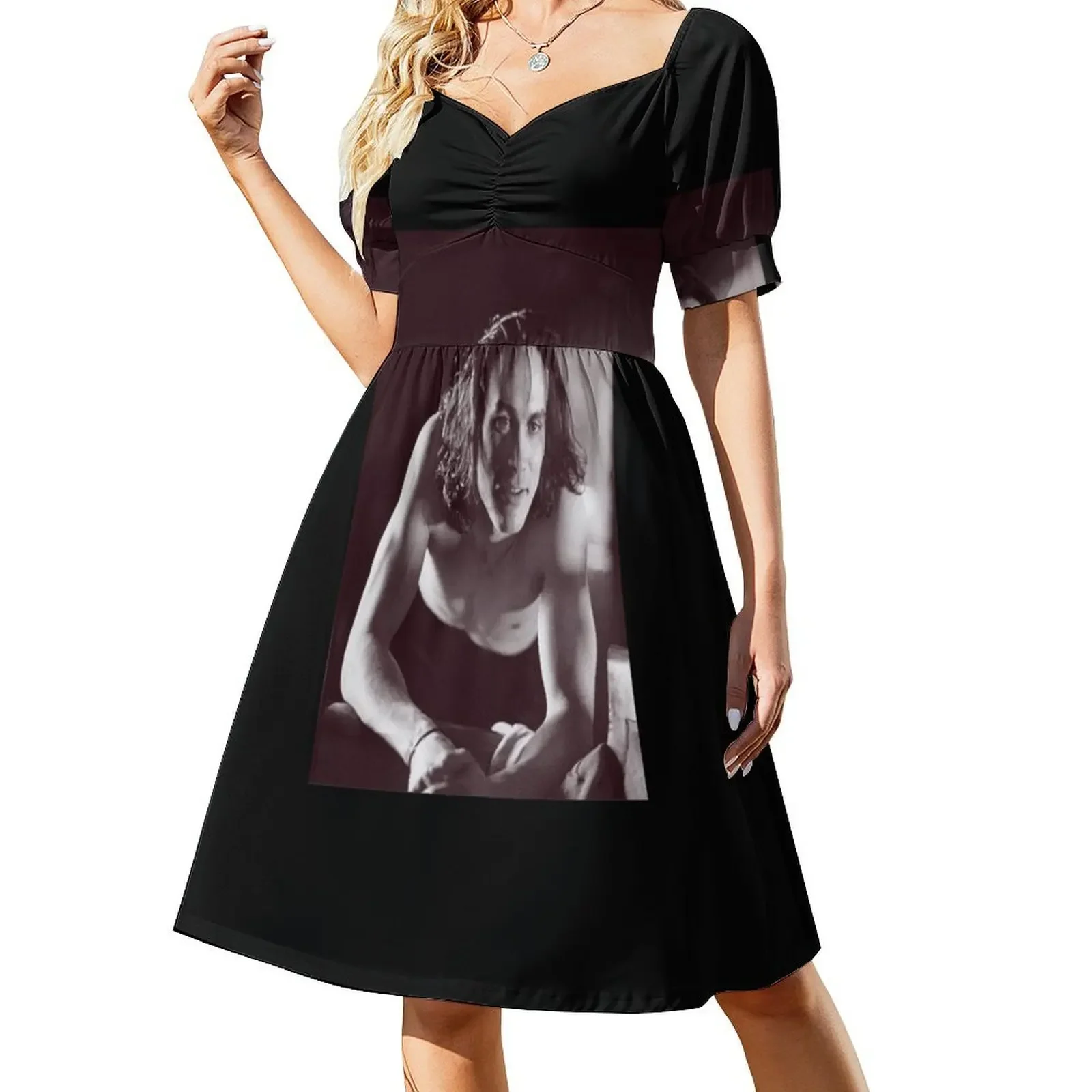 thumbnail image 1 of Vestido sin mangas de Brandon Lee, también conocido como Eric Draven, vestidos de cumpleaños para mujeres, vestido de moda para mujer, 1 of 7