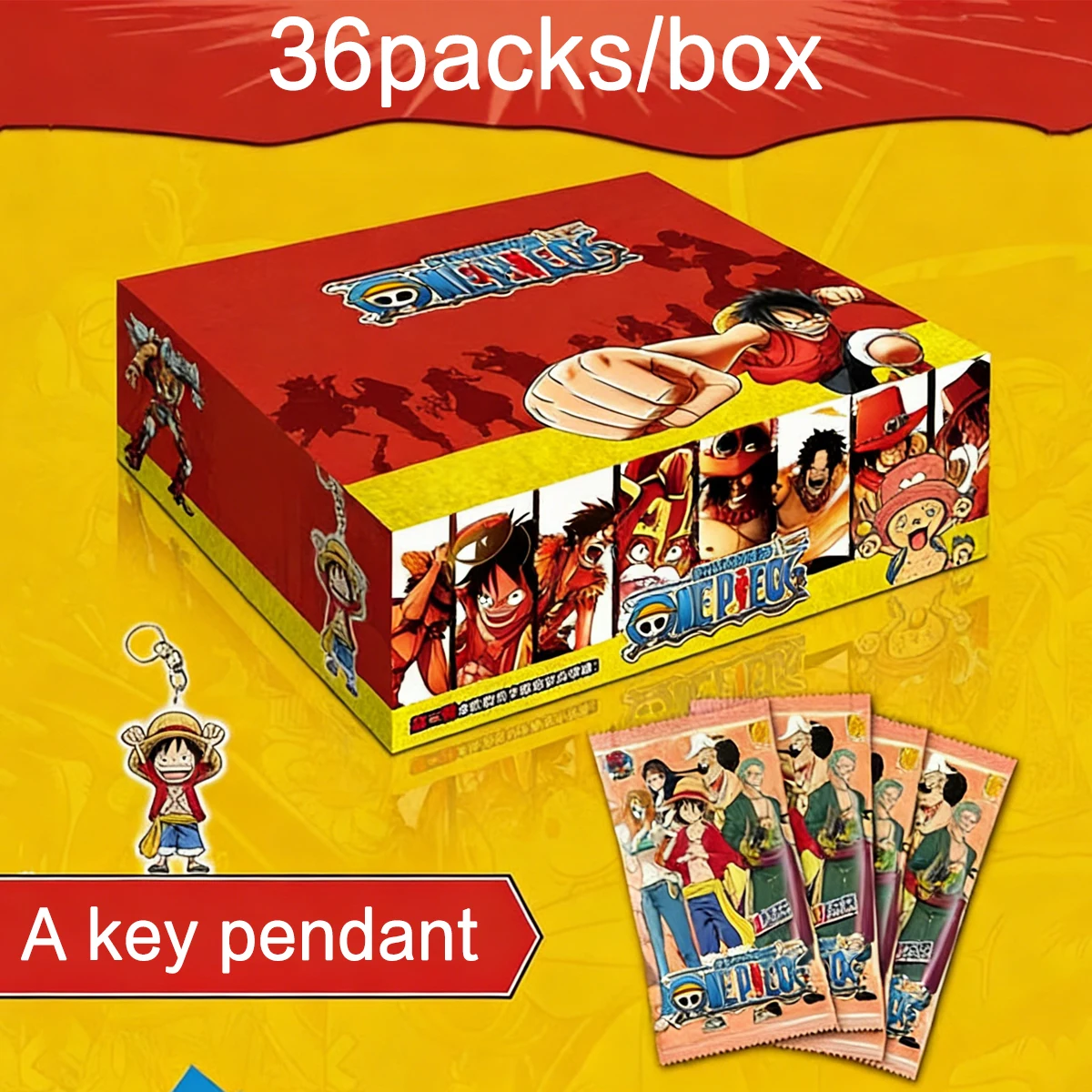 Bandai One Piece Anime Booster Box, Rare Cards Featuring Luffy, Zoro, and Ace from One Piece, Collectible Commemorative Cards, Perfect for Card Enthusiasts 1