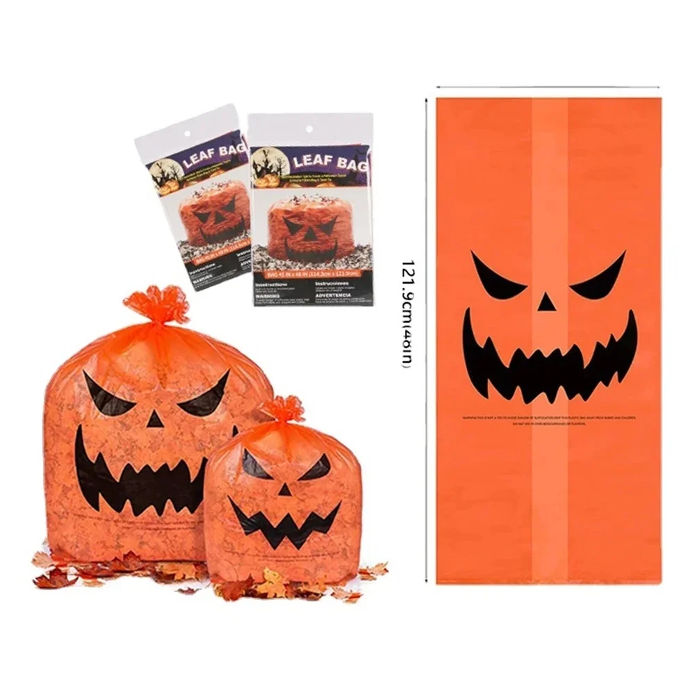 Große Halloween Kürbis Kunststoff Müll Blatt Taschen für zu Hause im Freien Herbst Garten Garten Dekoration Rasen tasche Halloween Party Requisiten