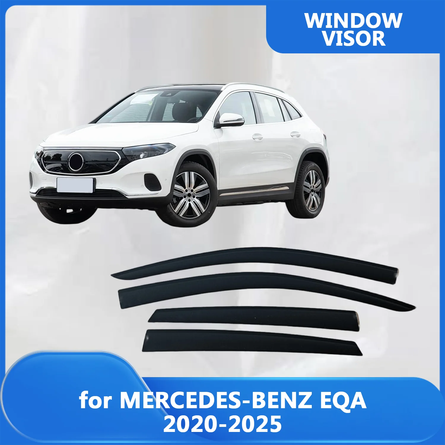 Window Visor for MERCEDES-BENZ EQA 2020-2025 Wind Deflectors Rain Guards Door Visor Vent Shades Ventvisor Exterior Parts
