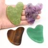 Gua Sha de piedra natural para masaje facial: Cuarzo, Amatista y Jade | Emoape
