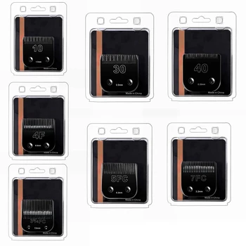 Cuchilla cortadora de animales para s y mascotas desmontable de titanio Compatible con cortadora Andis/Oster A5/Wahl serie KM10, 7FC,5FC,4F, # 10, # 30, # 40