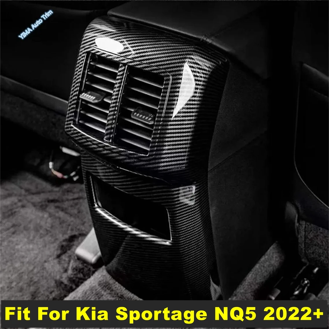 

Car Armrest Box Rear Air Conditioning AC Vent Outlet Panel Cover Trim Fit For Kia Sportage NQ5 2022 2023 Interior Accessories