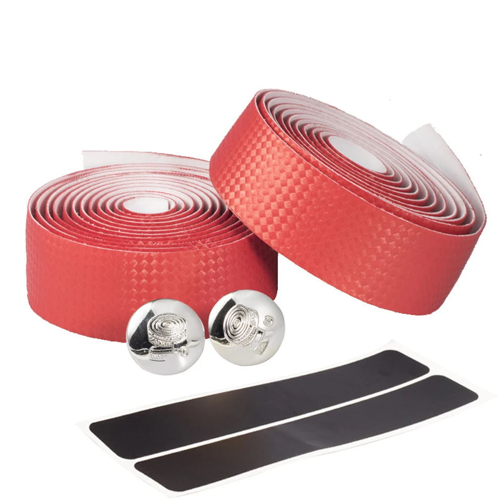 

2pcs Bicycle Handlebar Tape Carbon/Camouflage Anti-Slip Damping Cycling Road Bike Handle Belt Wraps With Bar End Plugs Bike Part