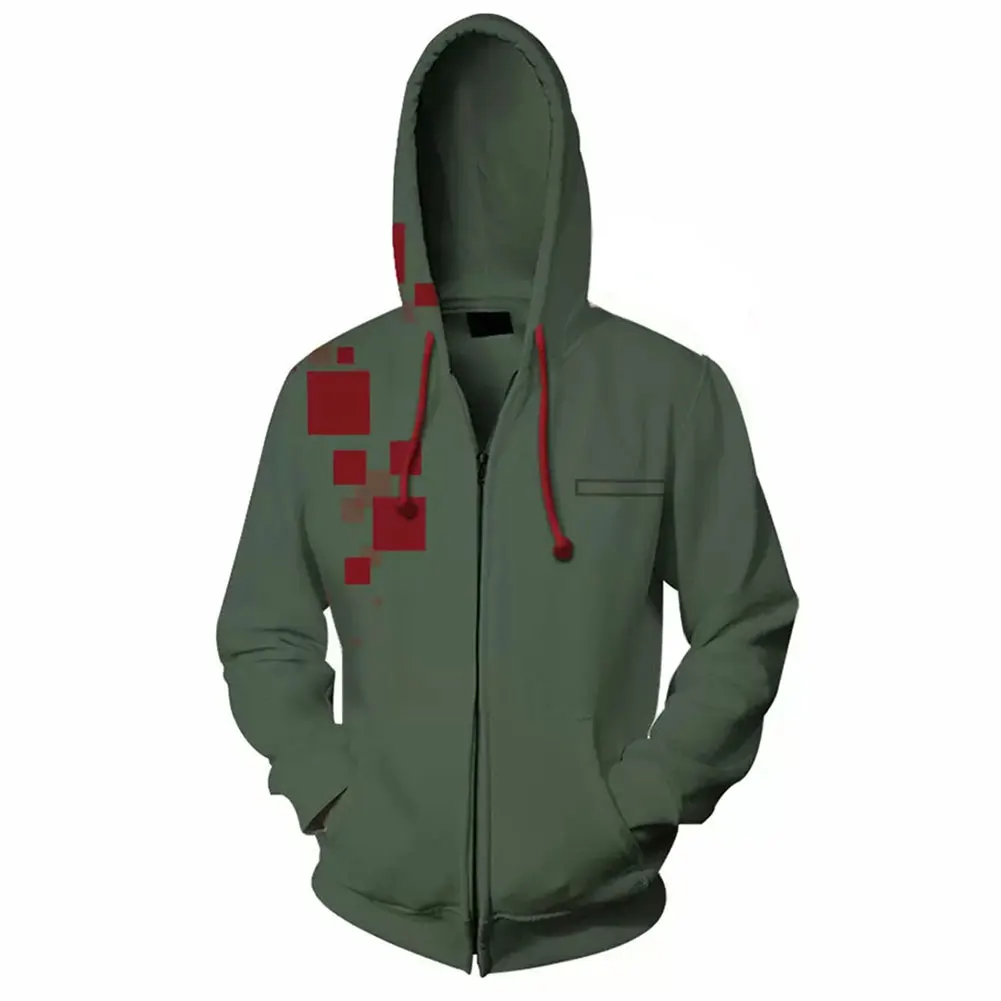 

Danganronpa Nagito Komaeda Cosplay Hoodie 3D Printed Hooded Sweatshirt Men Women Casual Streetwear Zip Up Jacket Coat