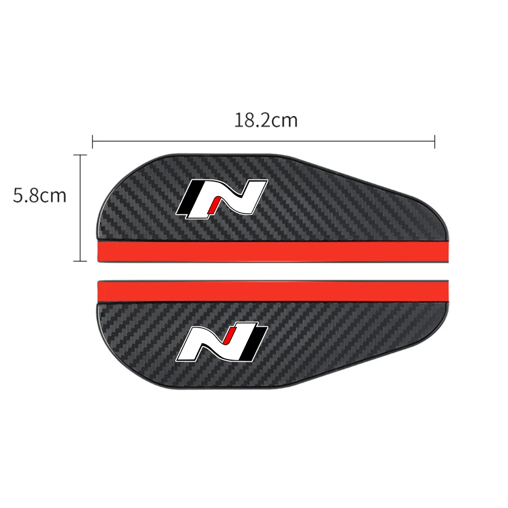 2Pcs car accessoires Awnings Shelters Rearview Mirror Rain Cover Carbon Fiber Side For Hyundai N NLINE sticker Accessories