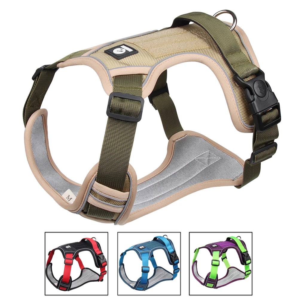Dog harness K9 Nylon Reflective No Pull Adjustable Safety For Medium Large Harnesses Vest husky Labrador Pet dog supplies |