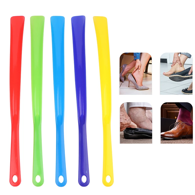 

Long Shoehorn Durable Lasting Portable Comfortable Slip Handle Shoes Lifter Pull 46.5cm Lazy People Wear Shoes