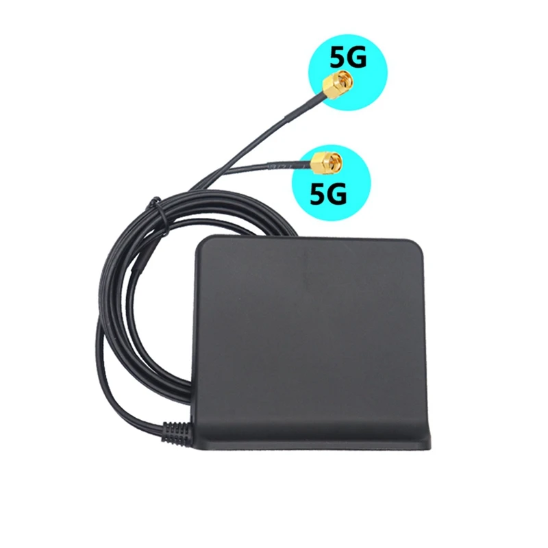 2X 신호 부스트 5G 4G LTE 3G GSM Mimo 공중 고이득, 외부 옴니 와이파이 안테나, 블랙 SMA 수, 12Dbi 600-6000Mhz