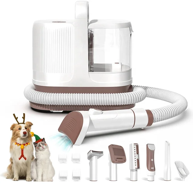 Smart Pet Grooming Tool - Dog & Cat Hair Clippers with Multi-Function Electric Shaver and Vacuum for Dual-Purpose Pet Care 1