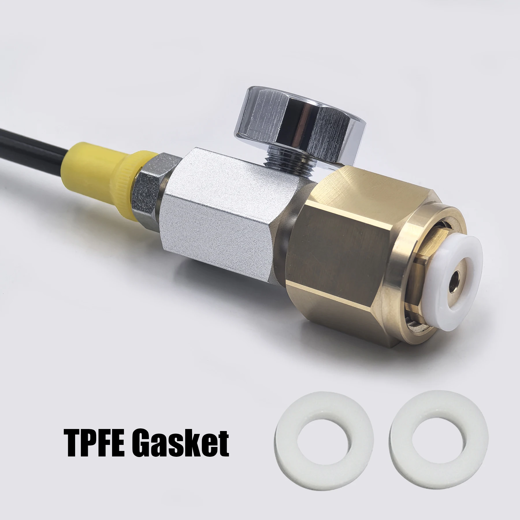 W21.8 CO2 Tuyau D'adaptateur De Recharge Pour Cylindre De CO2 Kit De Connexion Soda Stream Maker Avec Tuyau De 36 Et Manometre A Double Valve 3000psi 91954253
