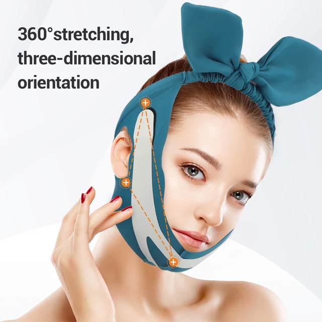 Cute Far Infrared V Line Face Lifting Belt Elastic Facial Slimming Bandage  Thin Double Chin Mask Skin Firming Massager Strap - AliExpress