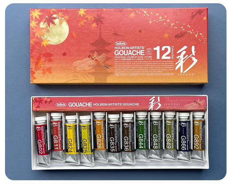 Holbein Irodori Gouache 15 ml Set of 12 Spring Colors