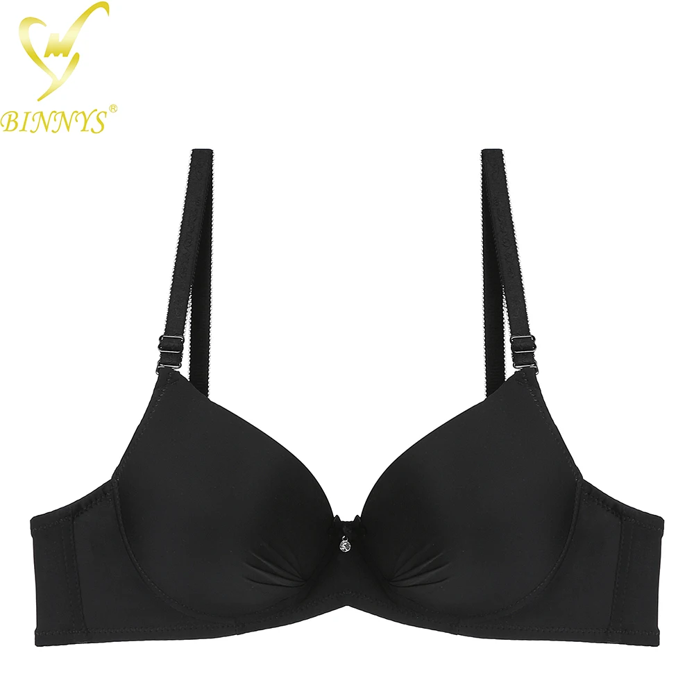 BINNYS Bras for Women C Cup Silicone Bra Nylon Solid Full Cup To Hook and  Eye Underwire Push Up - AliExpress