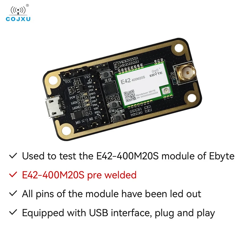 Test Board 433/470MHz 20dBm IPEX Stamp Hole COJXU E42-400MBL-01 USB Interface Easy Use RF Transceiver Module Test Kit 2.5KM