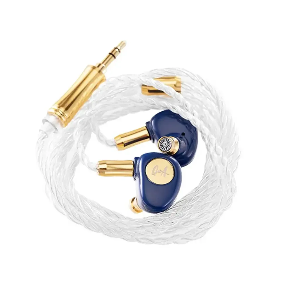 New QoA Gimlet In Ear Earphones 10mm LCP Dynamic Driver 4-core OFC Silver Plated IEM Monitor HiFi Headphone Cable Headest Kinera 3