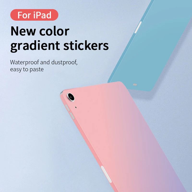 iPad Sticker For iPad sticker skin ipad Pro 12.9 Mini 6 5 11 10.2 9.7 Air 2/3/4 10.5 color Transparent Cover Funda discoloration