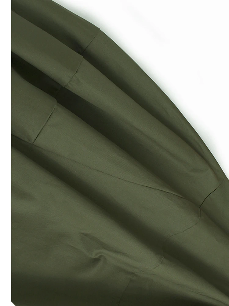 [EAM] High Elastic Waist Black Pleated Shaped Irregular Half-body Skirt Women Fashion Tide New Spring Autumn 2026   1DH5286