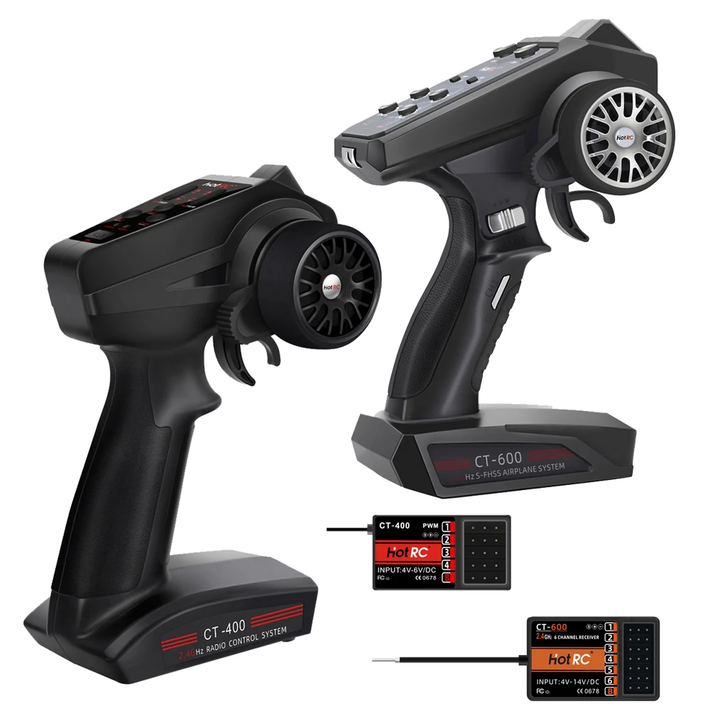 Hotrc CT400 CT600 4.5V 9V 4CH 6CH 2.4GHZ With Receiver Radio Control