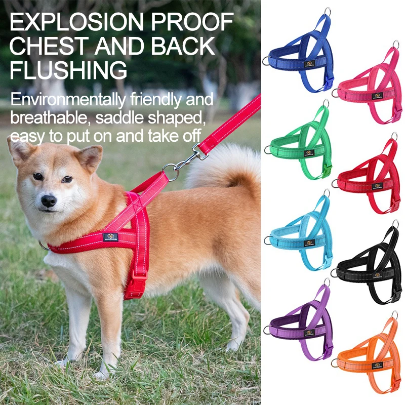 Hundegeschirr für kleine Hunde, Brustgeschirr aus Nylon, großes Hundegeschirr für kleine Rassen, GXQ04_voghion.com