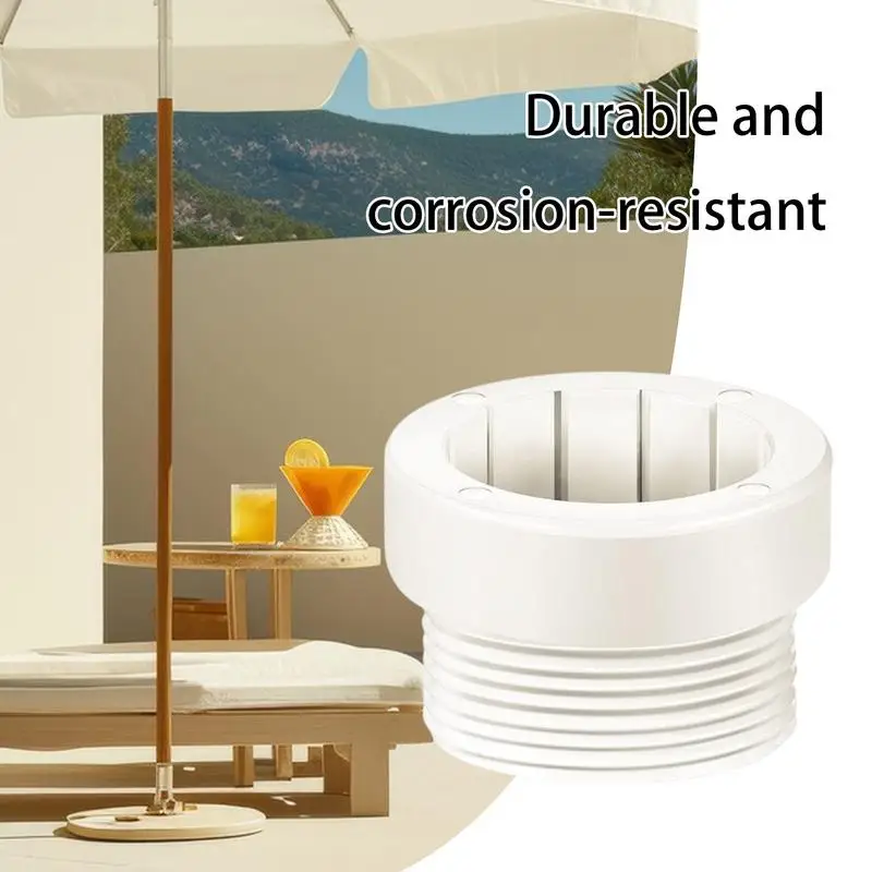 Pool Umbrella Stabilizer Adapter 4X Practical Pool Umbrella Sleeves Multi-use Base Insert Anti-Skidding Hole Plugs Stand