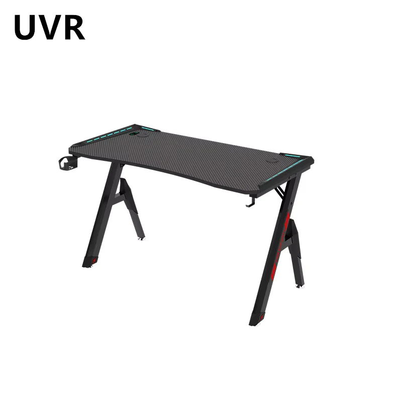 UVR E-sports Desk Desktop Computer Desk with RGB Lights Furniture for Home Office