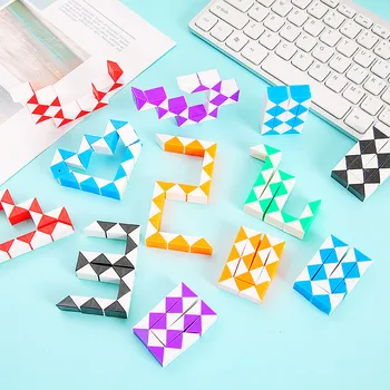 플라스틱 매직 눈금자 변신 세트, 어린이 장난감 선물, 크리스마스 생일 파티 선물, 피나타 스터퍼, 카니발 경품, 24 개