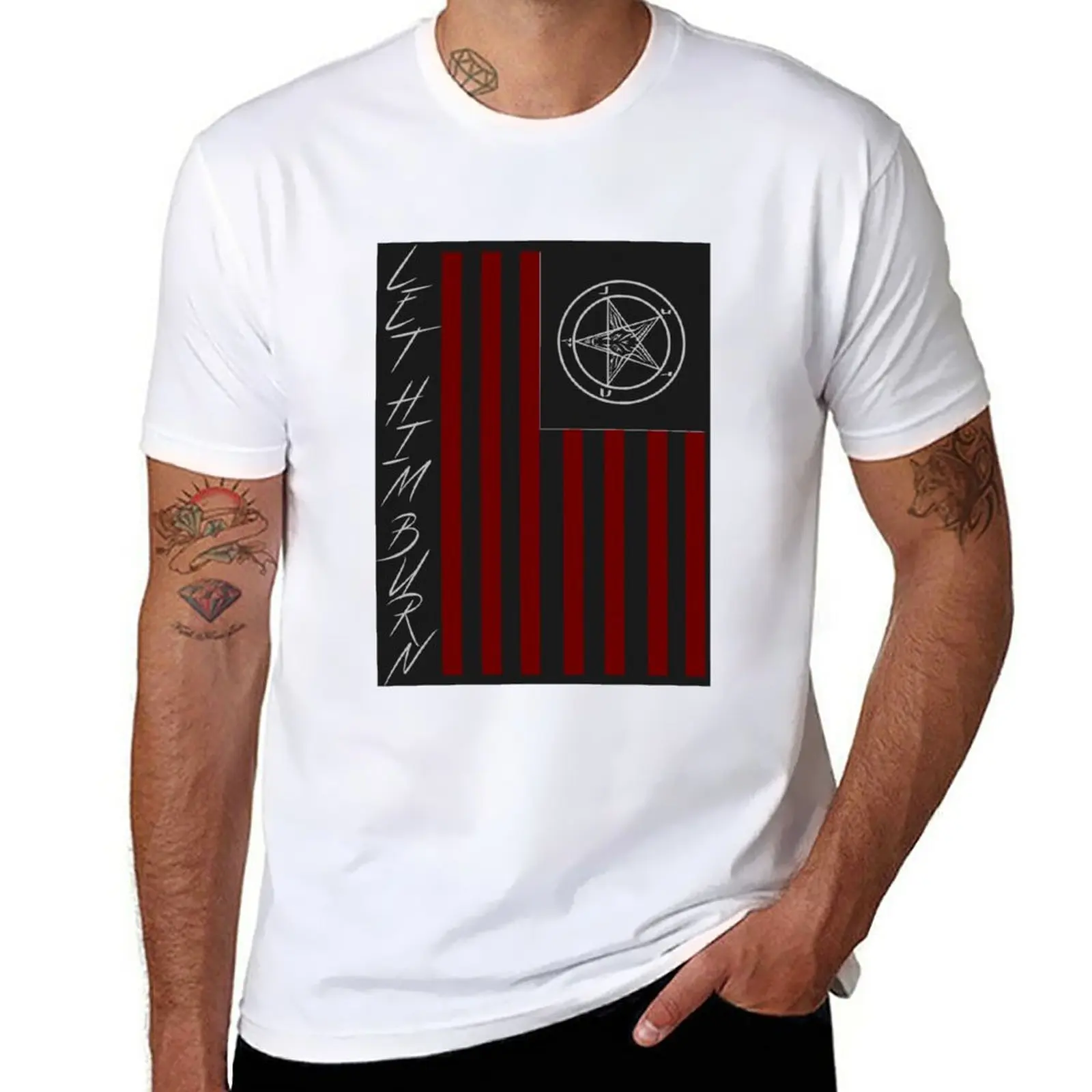 

New American Satan - Let Him Burn T-Shirt quick drying shirt cute clothes men t shirts