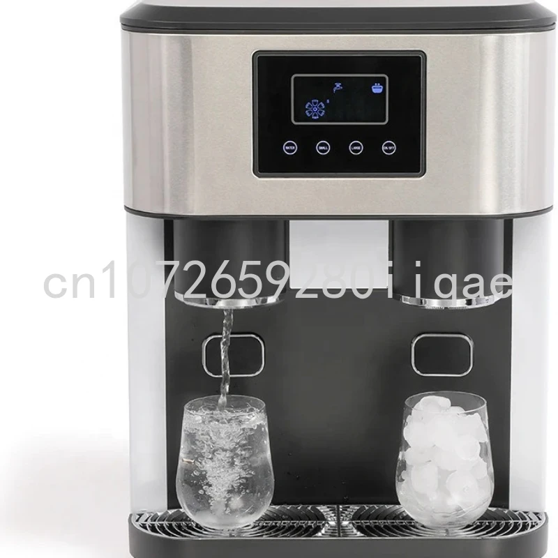 

18kgs/day 1kg storage tabletop Crushed Ice Vendor Water Server Lifestyle Portable LCD Touch Ice Maker with Water Dispenser