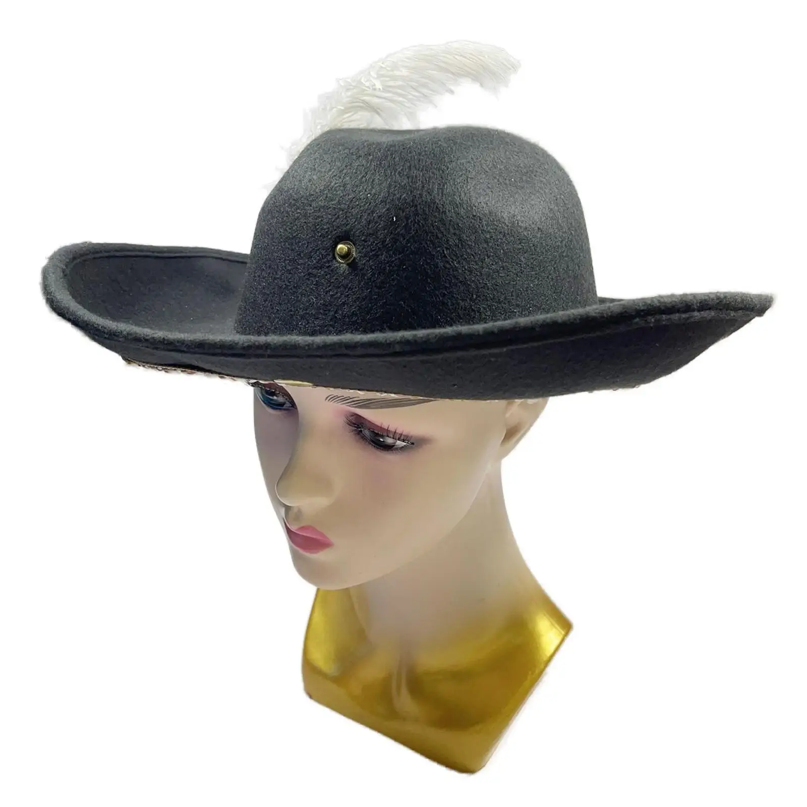 Pirate Hat Vintage Costume Accessories Dress up Buccaneer Tricorn