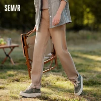 Semir 2024 Denim Trousers Men Spring New Style Exquisite Embroidered Washed And Distressed Loose Straight Pants 1