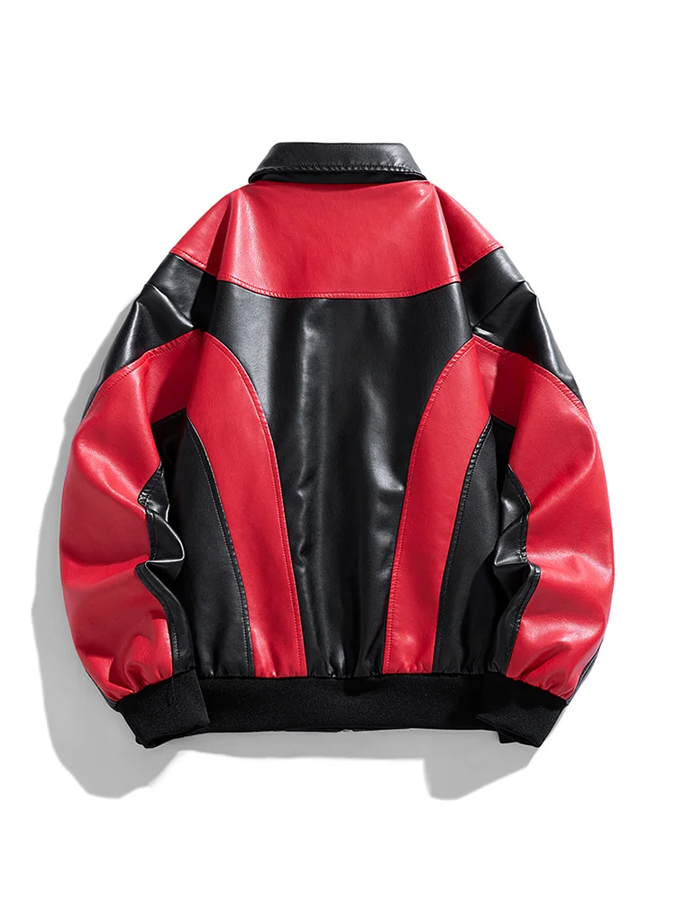 2024 New Men's Leather Jacket Autumn Outdoor Motorcycle Tactical Windproof and Waterproof Leather Coat Fashion Men's Clothing