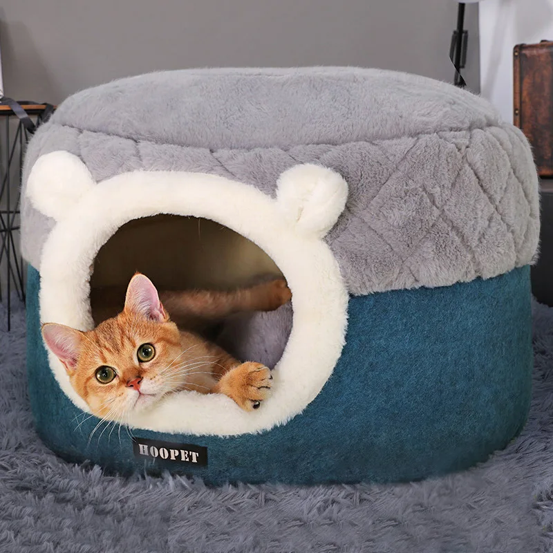 

Cat Bed Nest House Winter Warm Closed Pet Can Be Disassembled Washed Thickened Four Seasons General Winter Pet Supplies