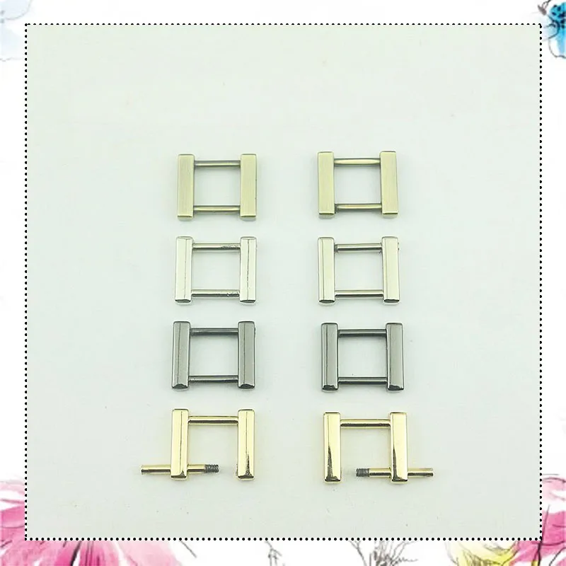 20Pcs 13mm Metal O D Ring Luggage Hardware Removable Detachable Screws Square Metal Buckles for Bag Accessories