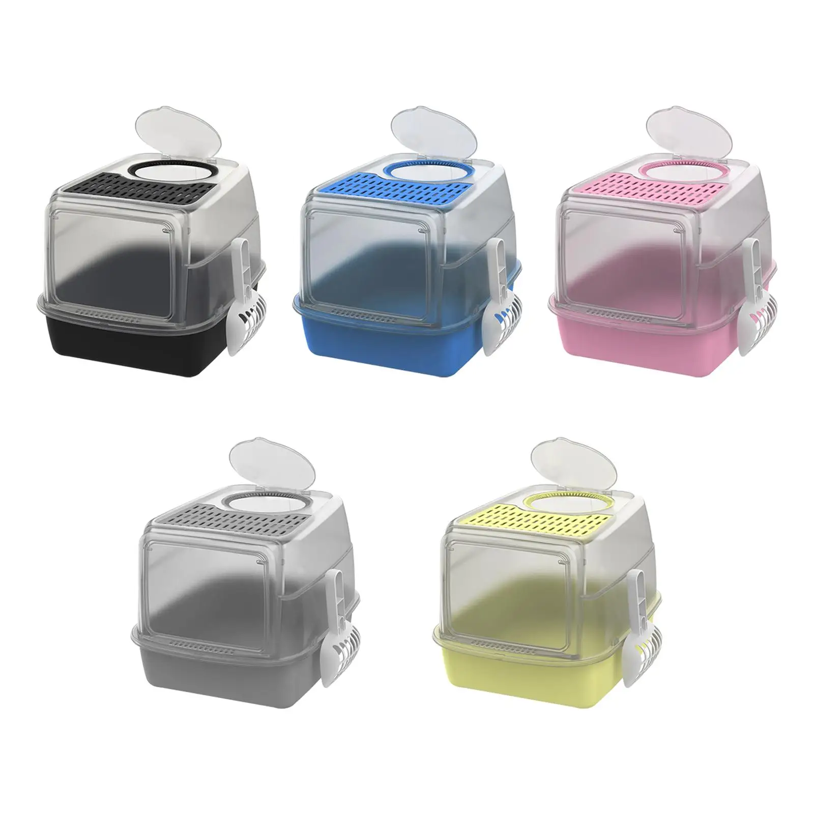 

Кошачий наполнитель с капюшоном и ковшом, аксессуары для домашних животных, большой размер, защита от брызг