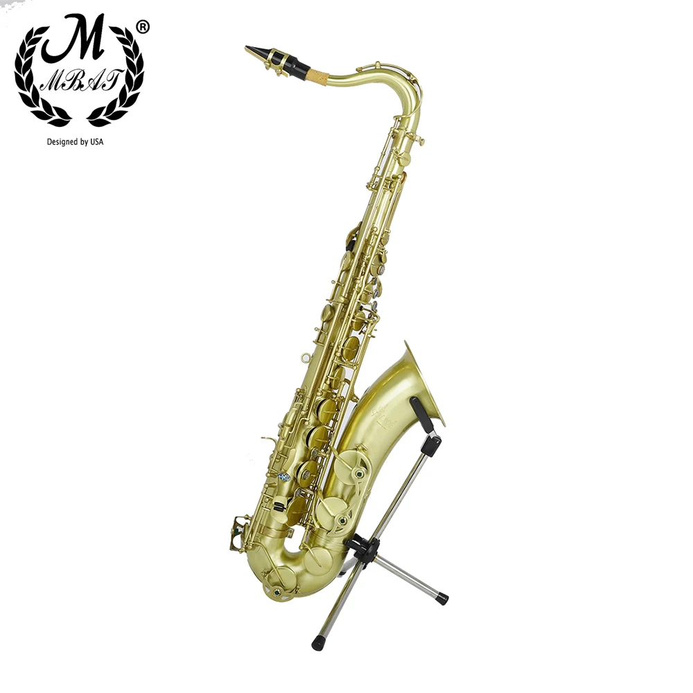 

M MBAT Saxophone Bracket Alto Tenor Soprano Sax Portable Foldable Metal Leg Stand Tripod Holder Woodwind Instrument Accessories