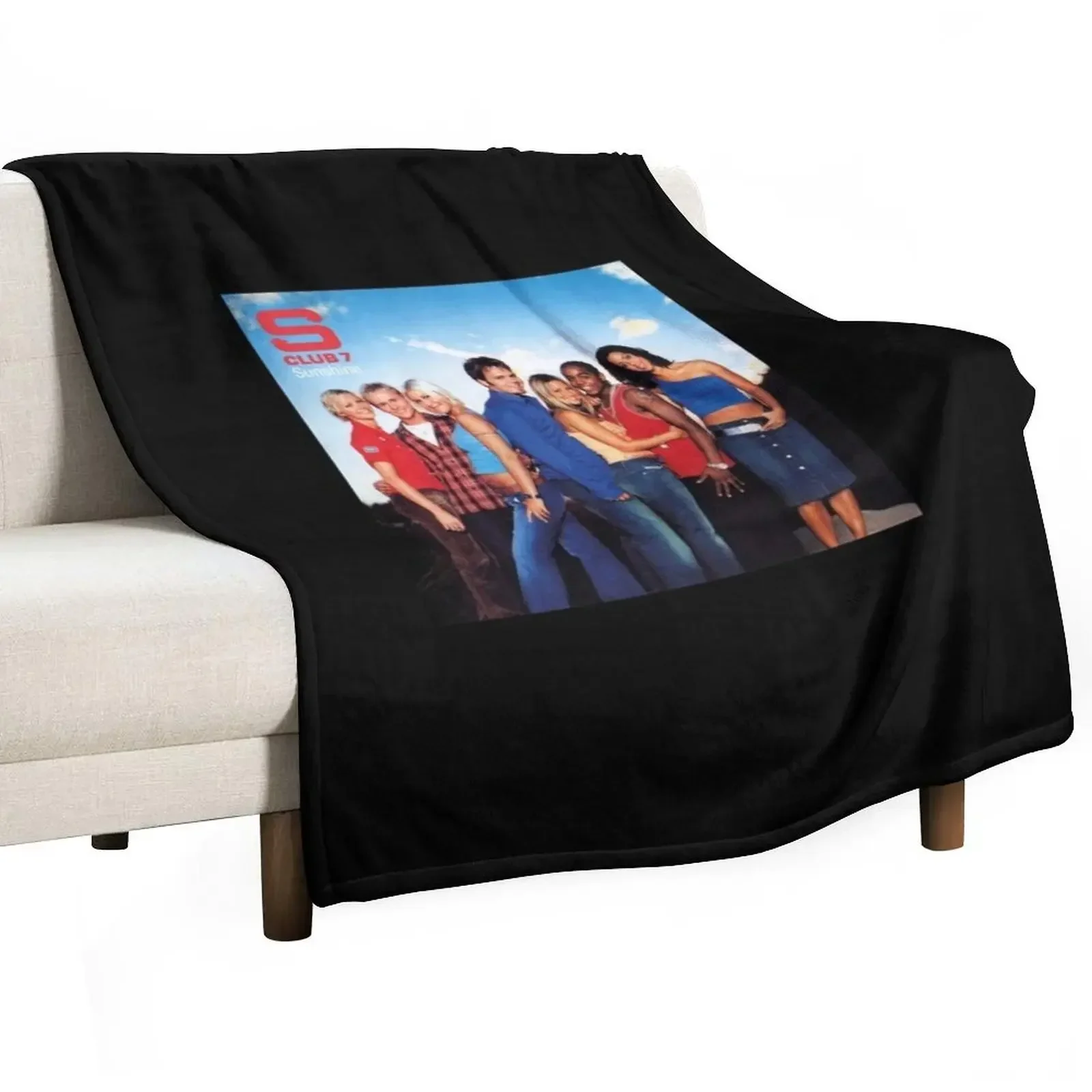 

S Club 7 Sticker Throw Blanket Warm Soft Beds manga Blankets