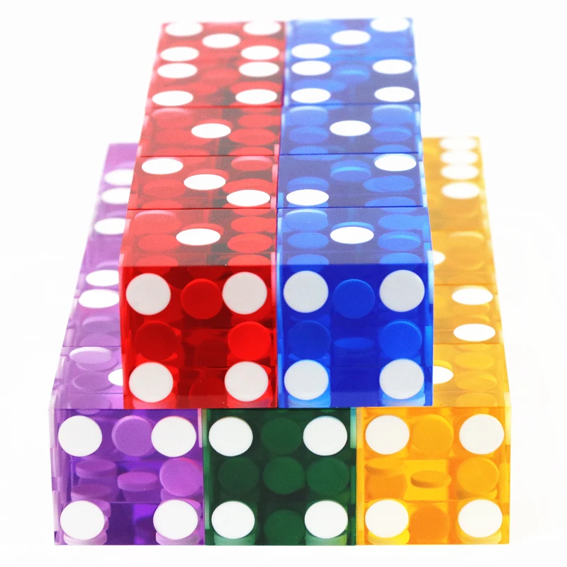 Acrylic Dice Set 5pcs 19MM Six Sided D6 acrylic dice game dice dice set
