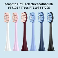 For FLYCO FT7105/FT7106/FT7108/FT7205/TH01 Electric Toothbrush Replacement Toothbrush Heads Soft Bristle Nozzles,4-16pcs 1