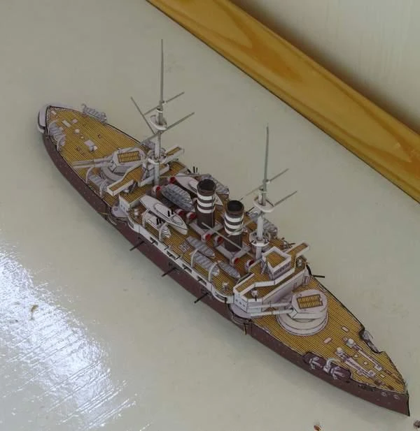 1/400 IJN MIKASA Battleship 3D Paper Model