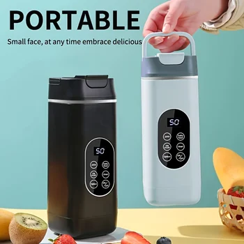 Multifunctional Portable Wireless Blender USB Charging with 4 Modes 12-Blade Ice Crush Blender Auto Clean Leak-Proof Lid Travel 1