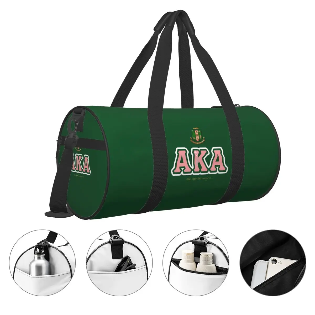 AKA Sorority Print Gym Bag 1908 Fashion Funny Outdoor Sports Bags with Shoes Luggage Pattern Handbag Funny Fitness Bag For Women 3