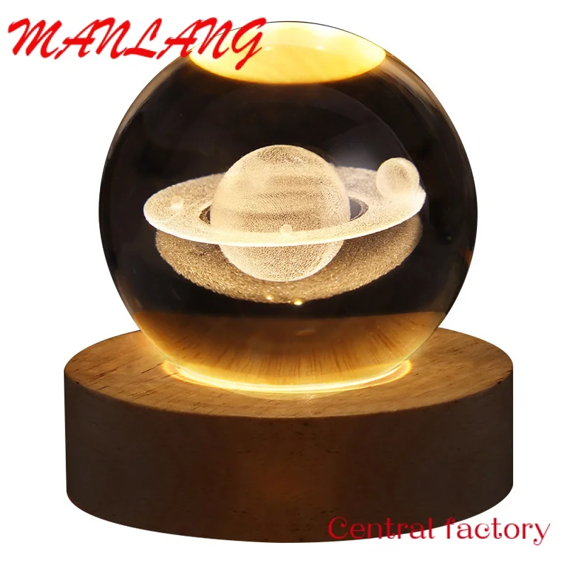 

Custom Luminescent Starry Planet Moon Crystal Ball Small Night Light Projection Atmosphere Light