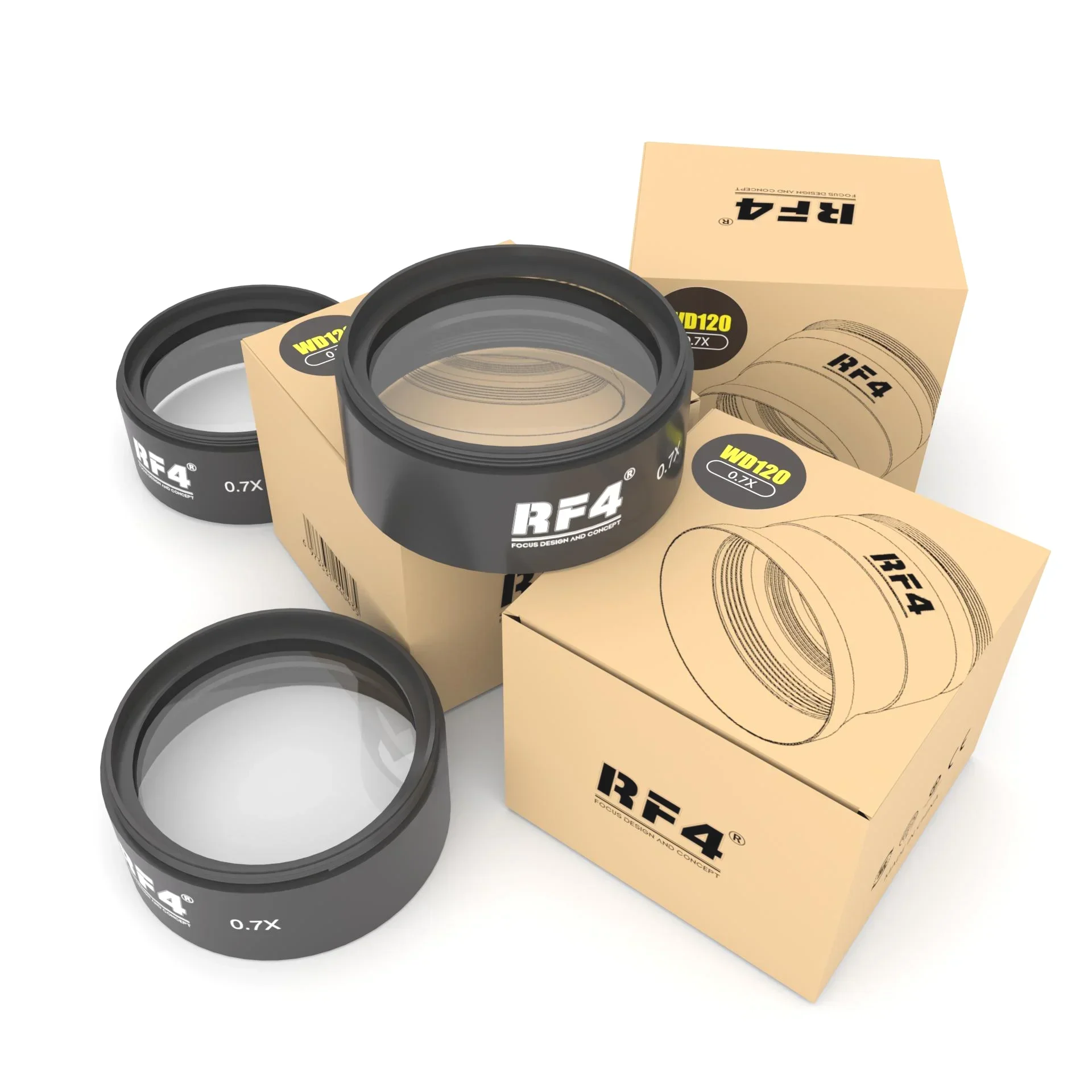 RF4 0.48X/0.5X/0.7X Barrow Auxiliary Glass Objective Stereoscopic