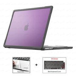 Premium Laptop Case with Touch Pad Membrane & Keyboard Film Cover for Air 13 M1 A2337 (Purple US)