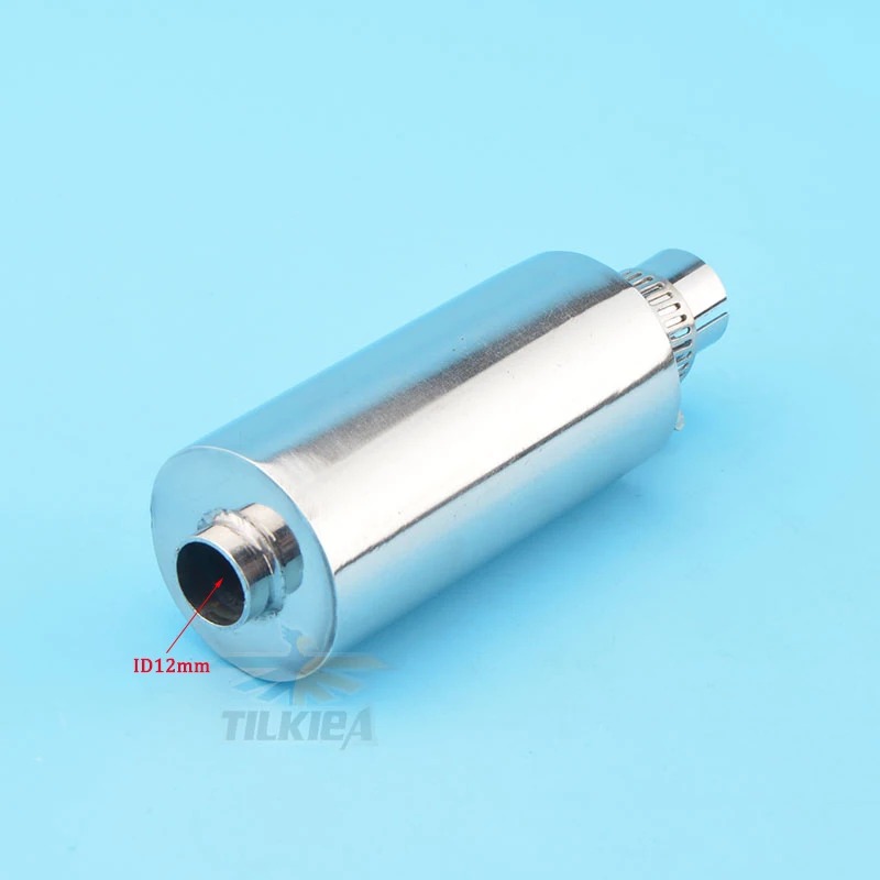 ステンレス製エキゾーストサイレンサー,16mm,チューンドパイプ